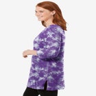 Perfect Printed Three-Quarter-Sleeve Scoopneck Tunic image number null