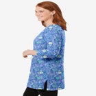 Perfect Printed Three-Quarter-Sleeve Scoopneck Tunic image number null