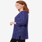 Perfect Printed Three-Quarter-Sleeve Scoopneck Tunic image number null