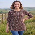 Perfect Printed Three-Quarter-Sleeve Scoopneck Tunic image number 0