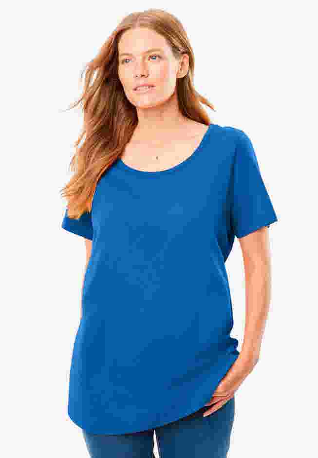 Perfect Printed Short-Sleeve Scoopneck Tee image number 5