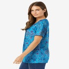 Perfect Printed Short-Sleeve Scoopneck Tee image number null