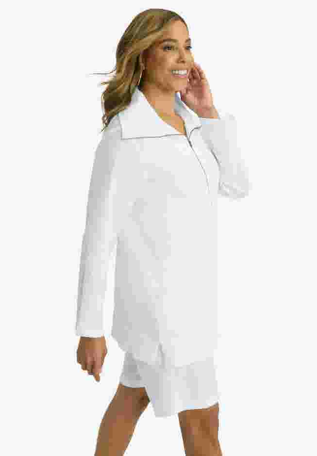 Gauze Half-Zip Tunic image number 1