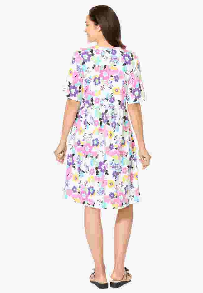 Button-Front Short Essential Dress image number 1