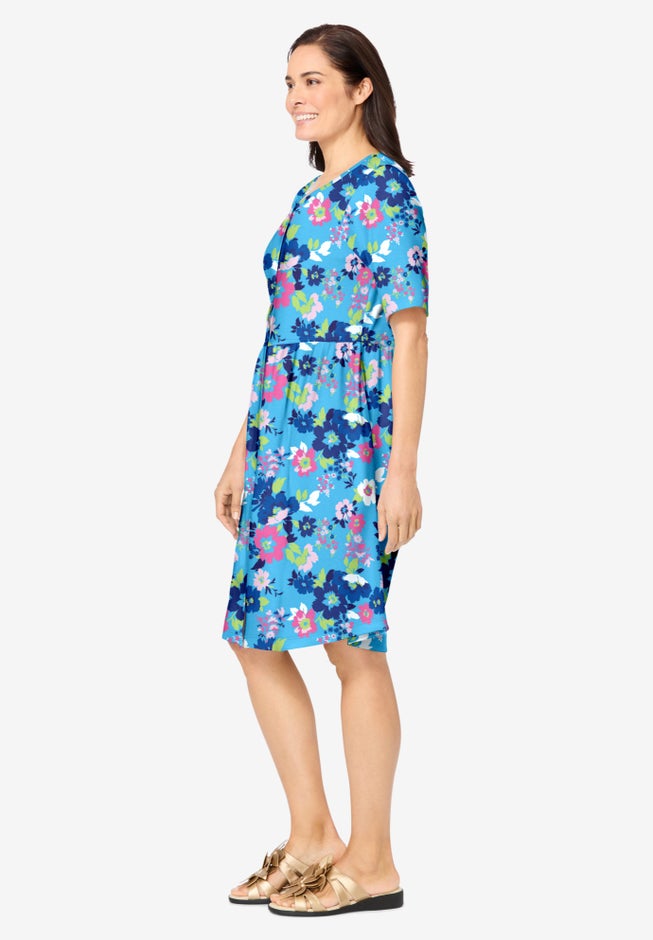 Button-Front Short Essential Dress image number 2