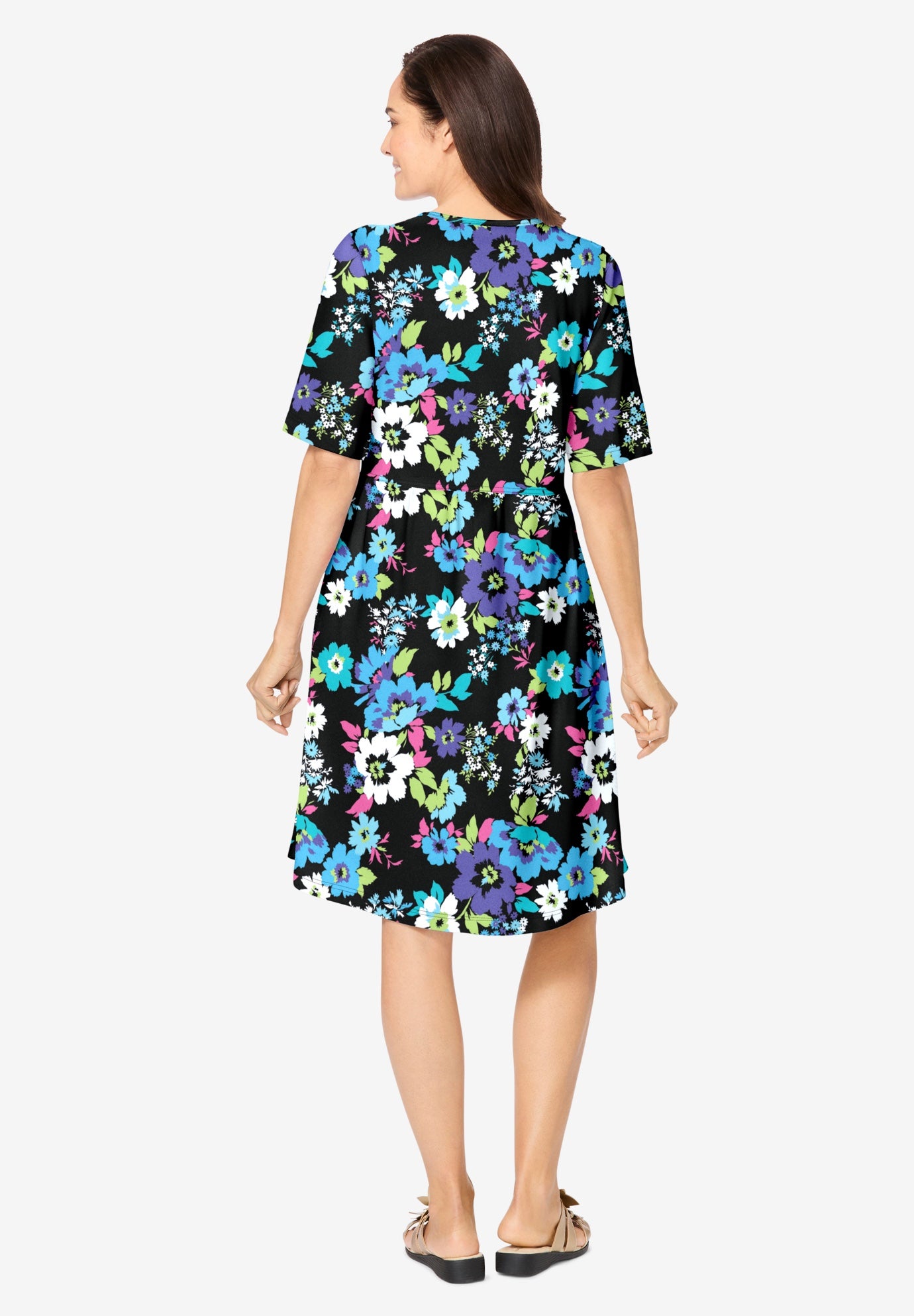 Button-Front Short Essential Dress image number 1