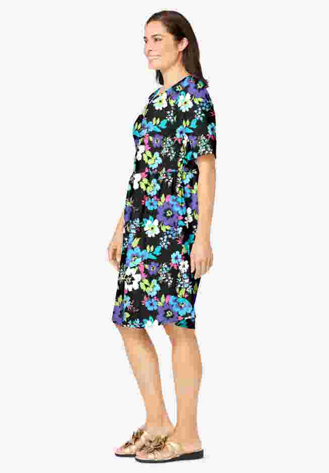 Button-Front Short Essential Dress image number 2