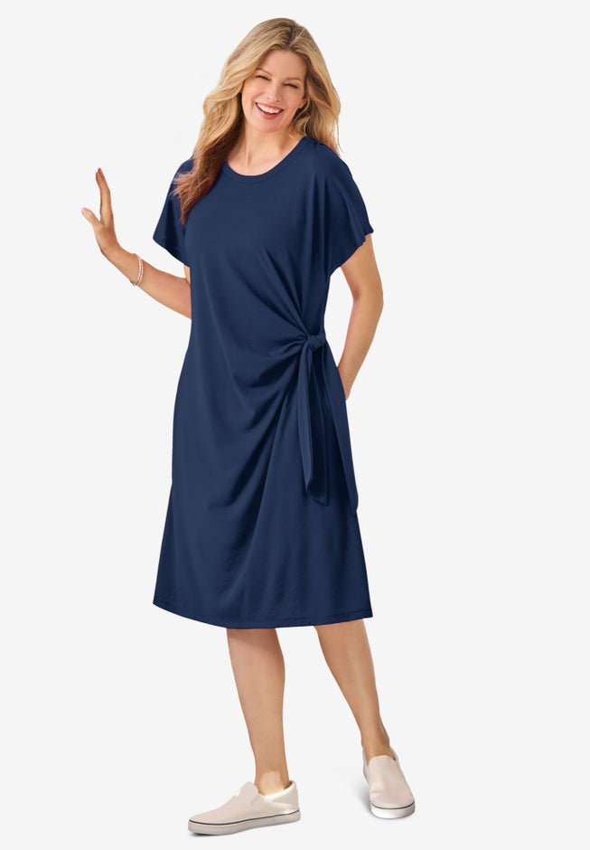 Side Knot Tee Dress image number 0