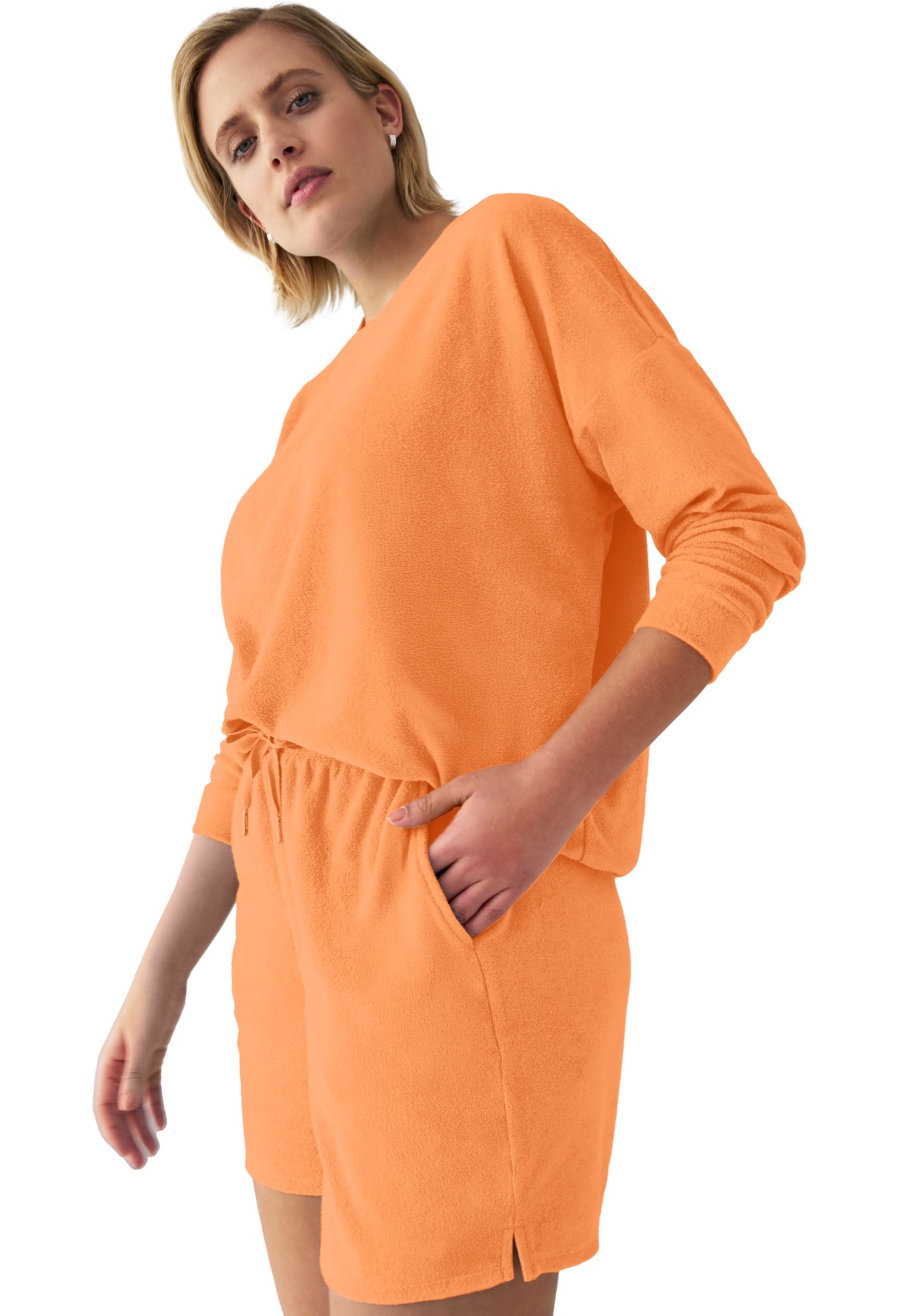 Terry Cloth Short with Drawstring Waist image number 0