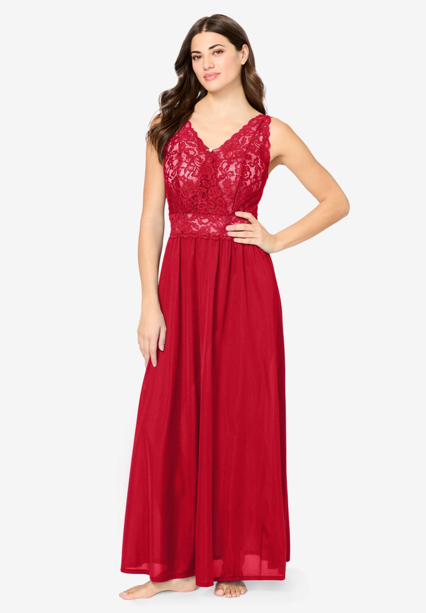 Amoureuse® Peignoir 2-Piece Tricot Gown & Robe image number 3