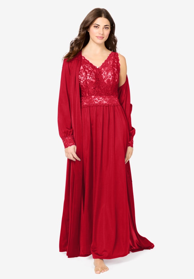 Amoureuse® Peignoir 2-Piece Tricot Gown & Robe image number 0