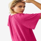 Flutter Sleeve Knit Eyelet Tunic image number null