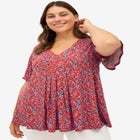 V-Neck Front Pleat Tunic image number null