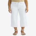 Classic Cotton Denim Wide Leg Crop Jean image number null