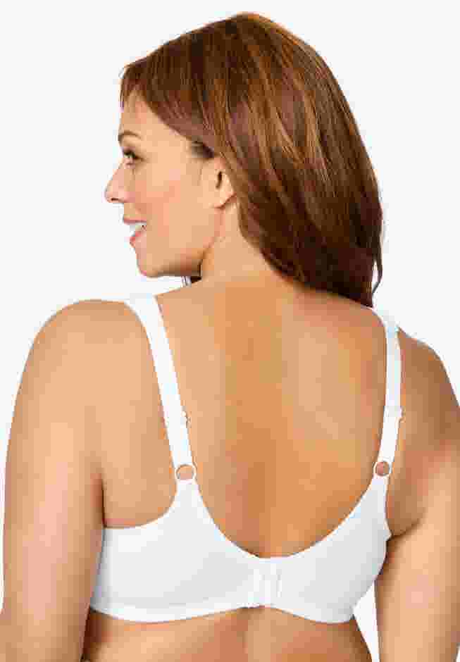 COMFORT CHOICE® Full Coverage Lace Overlay Bra image number 1