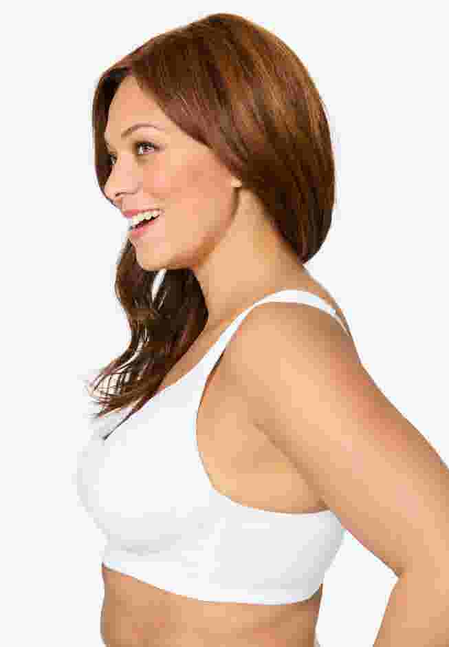 COMFORT CHOICE® Full Coverage Lace Overlay Bra image number 2