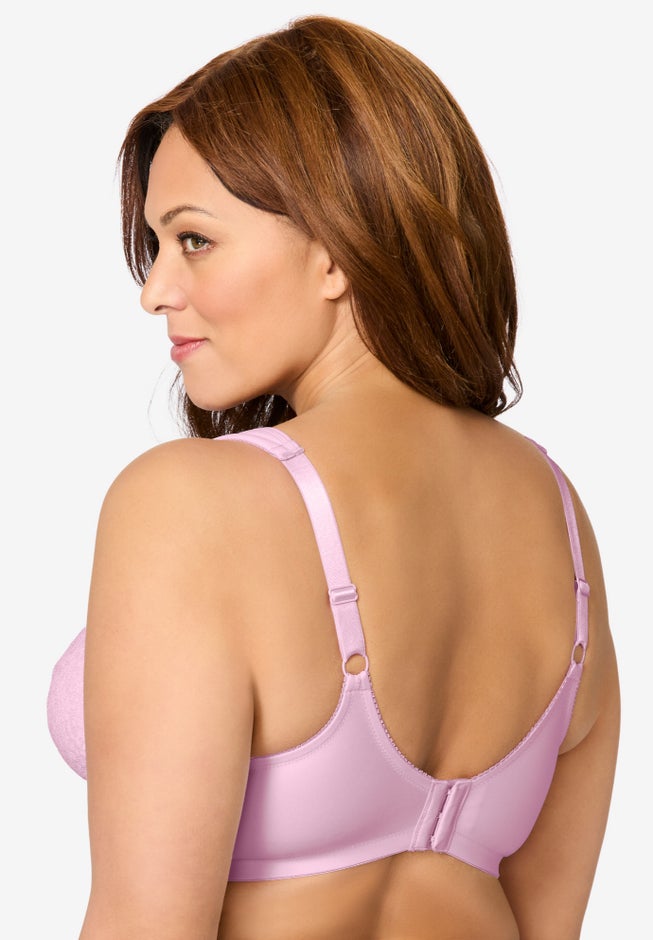 COMFORT CHOICE® Full Coverage Lace Overlay Bra image number 1