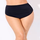 Shirred Sarong Skirt Swim Brief image number null