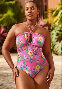 Braided Bandeau One Piece Swimsuit
