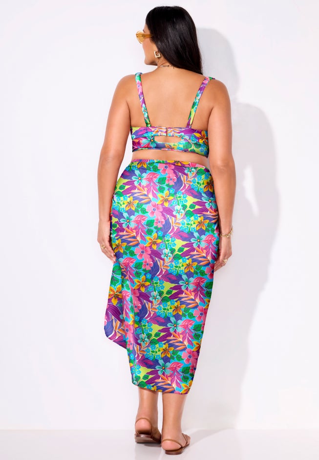 Lightweight Adjustable Sarong Wrap Skirt Cover Up image number 1