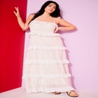 Eyelet Tiered Maxi Dress image number null