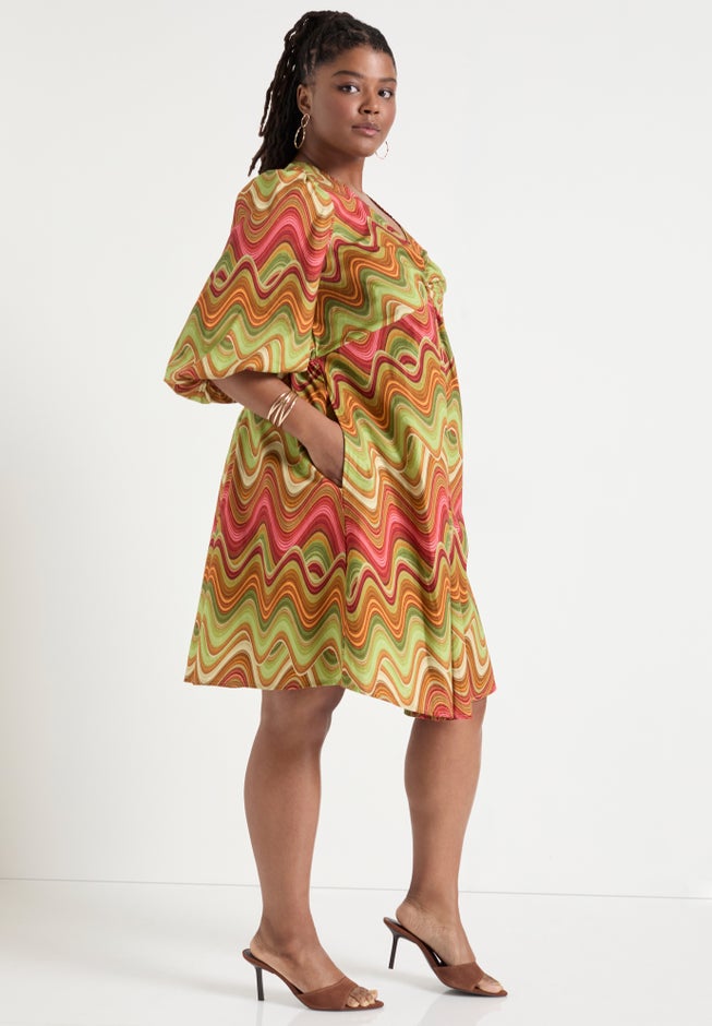 Ring Cut Out Poplin Shirtdress image number 2