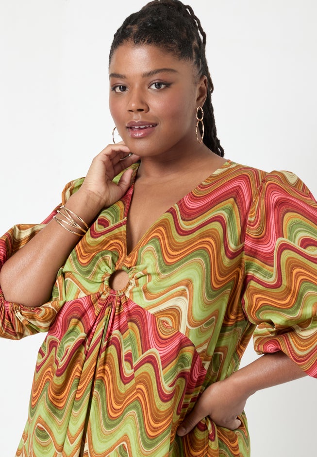 Ring Cut Out Poplin Shirtdress image number 3