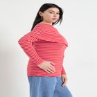 Long-Sleeve Off-The-Shoulder Top image number null