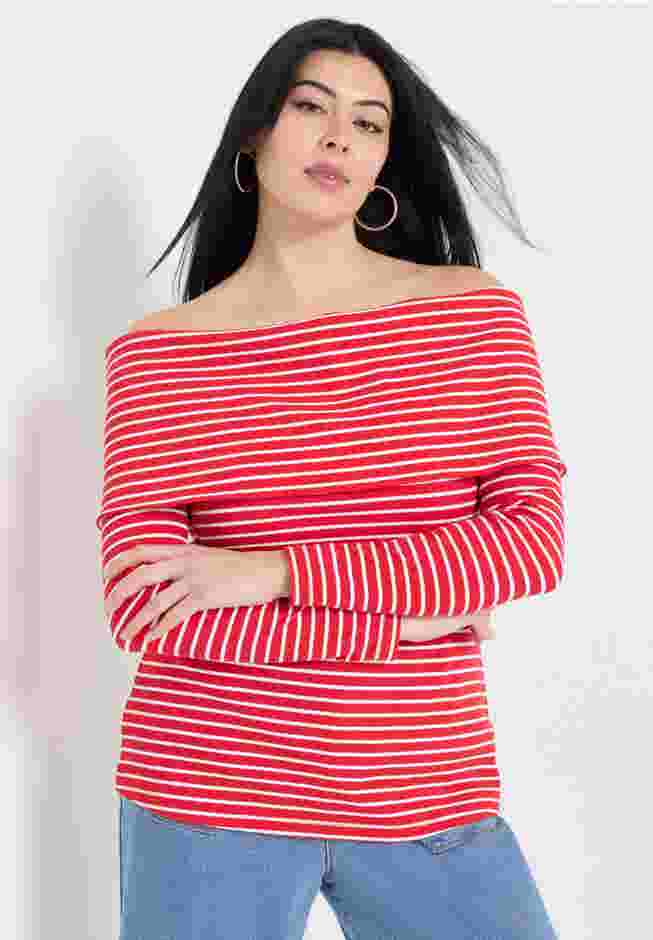 Long-Sleeve Off-The-Shoulder Top image number 3