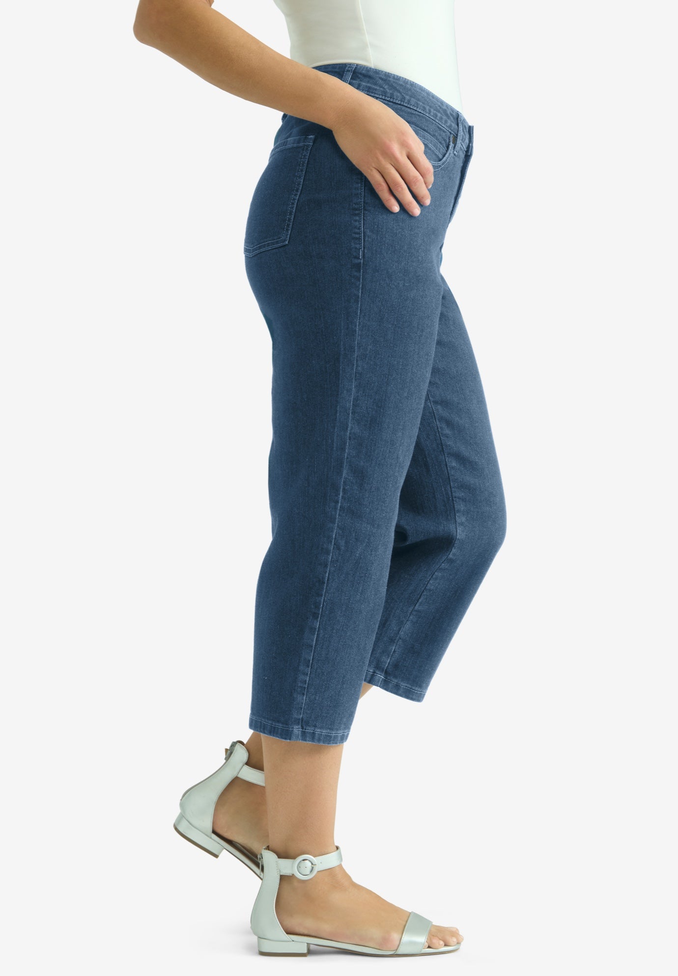 True Fit Straight Leg Crop Jean image number 2