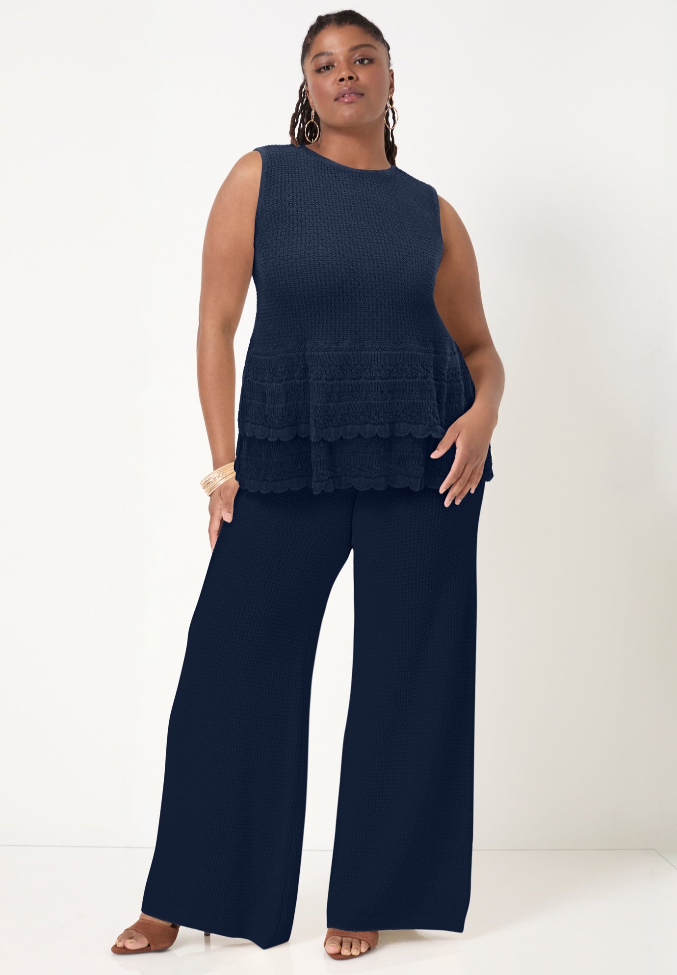 Ruffled-Hem Peplum Tank Top image number 0