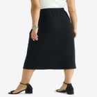 Faux Wrap Midi Skirt image number null