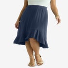 Midi Ruffle Skirt image number null