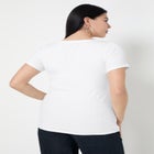 Ribbed Scoopneck Top image number null