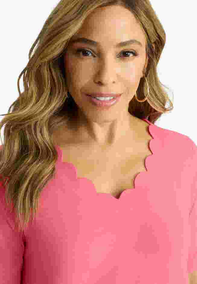 Scalloped V-Neck Tunic image number 3