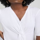 Asymmetrical Twist Neck Tunic image number null