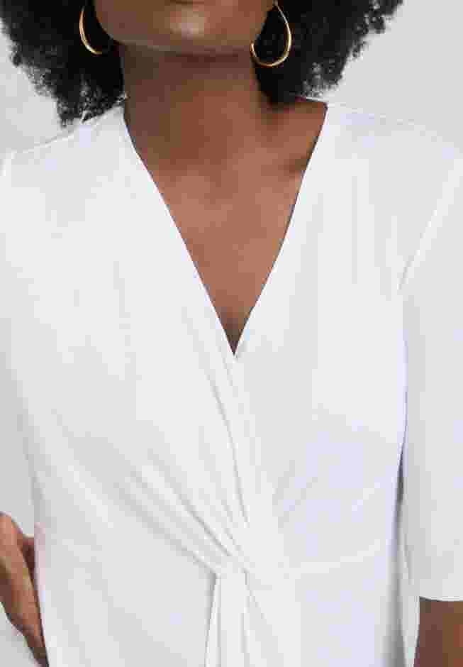 Asymmetrical Twist Neck Tunic image number 3