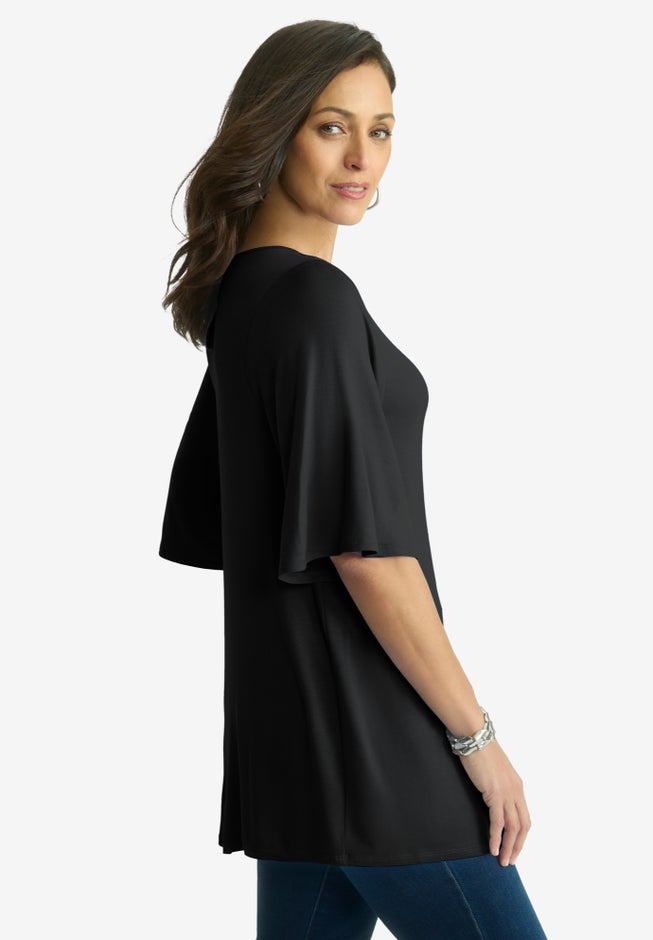 Asymmetrical Twist Neck Tunic image number 2