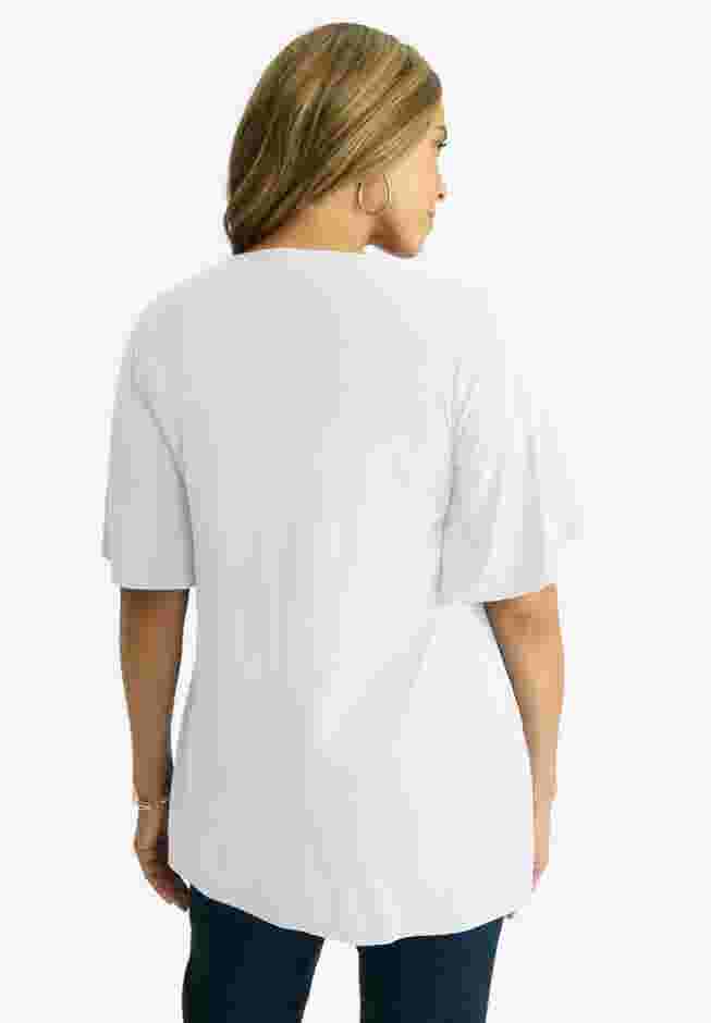Cutout Flutter Sleeve Tunic image number 1