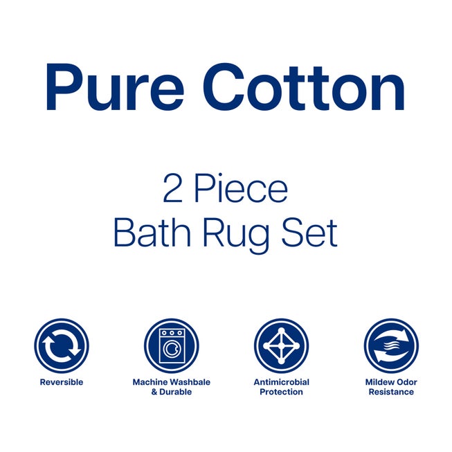 Arm & Hammer Reversible Double Border 2-PC Bath Rug image number 1