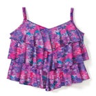 Longer-Length V-Neck Tiered-Ruffle Tummy Control Tankini Top image number null