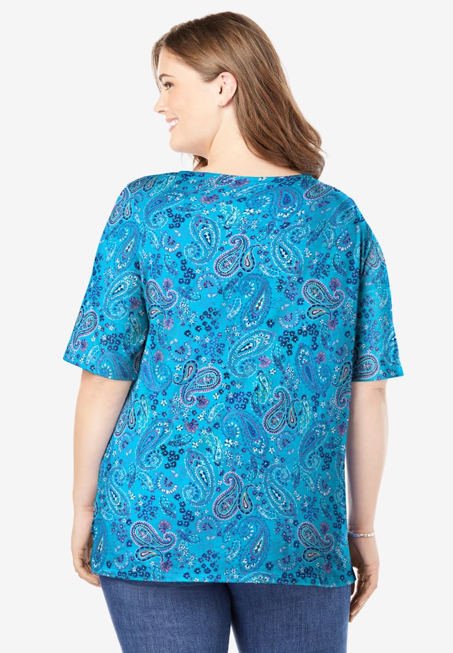 Printed Perfect Square-Neck Tee image number 1