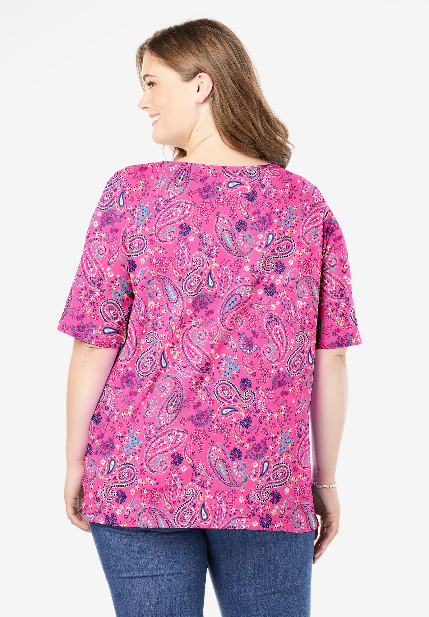 Printed Perfect Square-Neck Tee image number 1