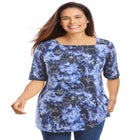 Printed Perfect Square-Neck Tee image number null