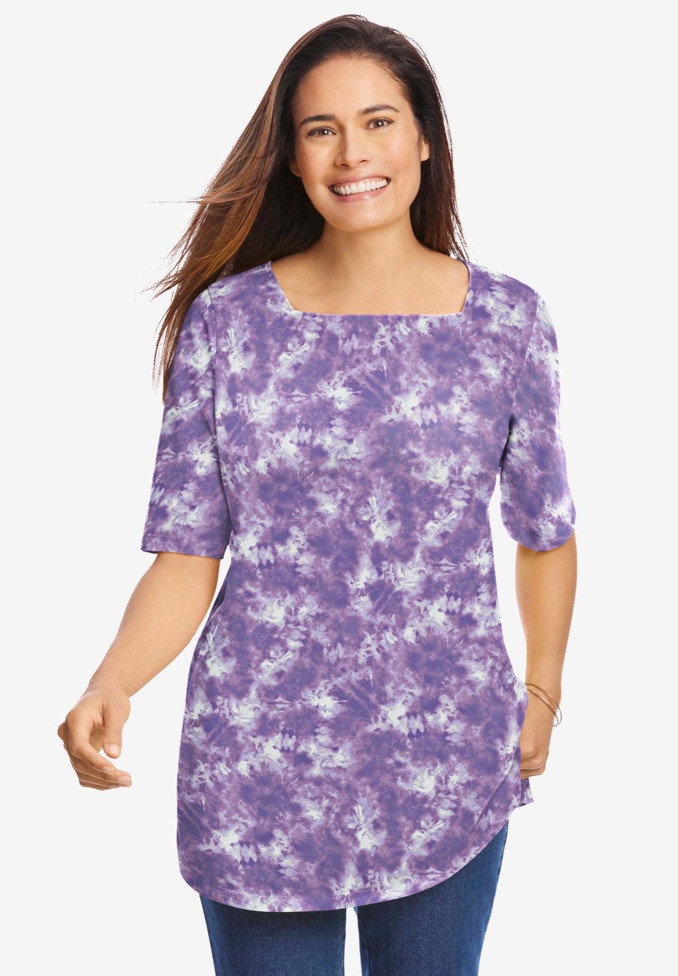 Printed Perfect Square-Neck Tee image number 0