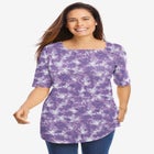Printed Perfect Square-Neck Tee image number null