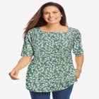 Printed Perfect Square-Neck Tee image number null