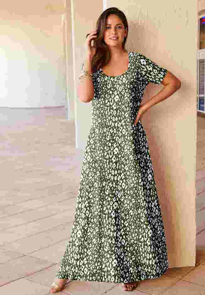 Stretch Cotton T-Shirt Maxi Dress image number 0
