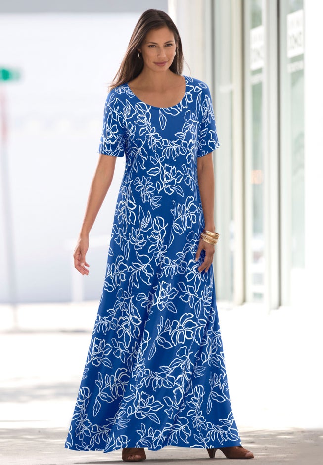 Stretch Cotton T-Shirt Maxi Dress image number 0