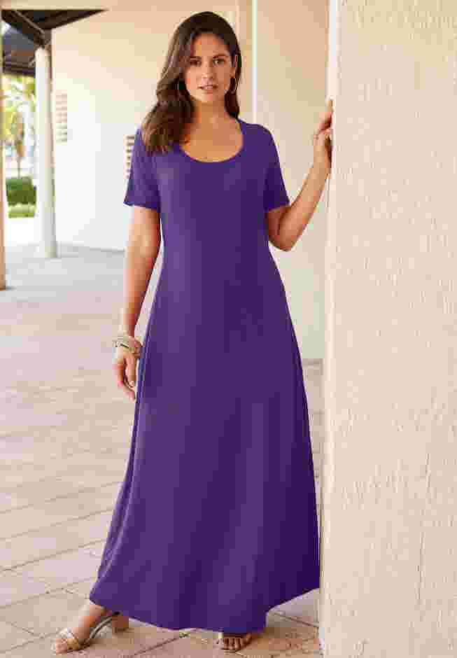 Stretch Cotton T-Shirt Maxi Dress image number 0